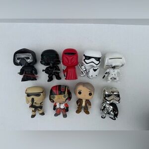 Star Wars Assortment of Opened Funko POP LOT of 9